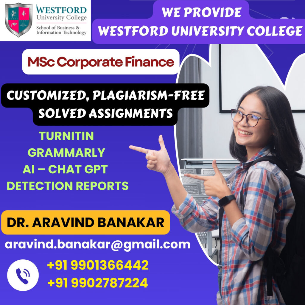 Westford University College Customized Solved Assignments to Indonesia Students
