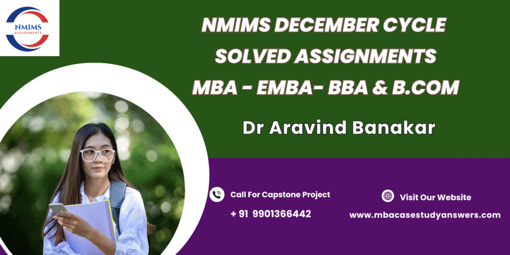 December session NMIMS MBA Operations Management Solved Assignment