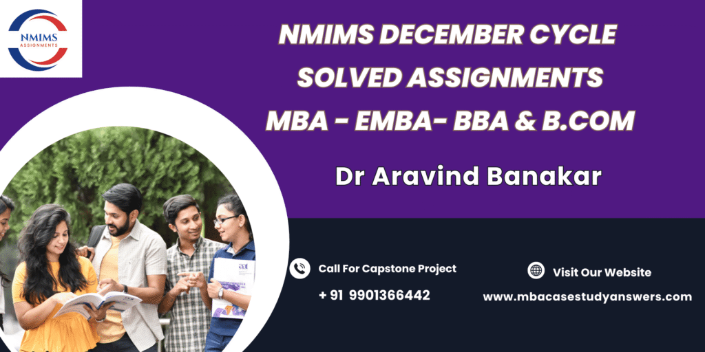 December session NMIMS MBA Quantitative Methods: Concepts & Applications Solved Assignment