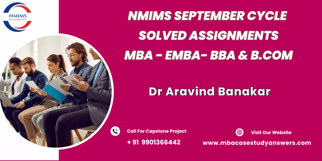 September session MBA NMIMS Supply Chain and Logistics Analytics Solved Assignment