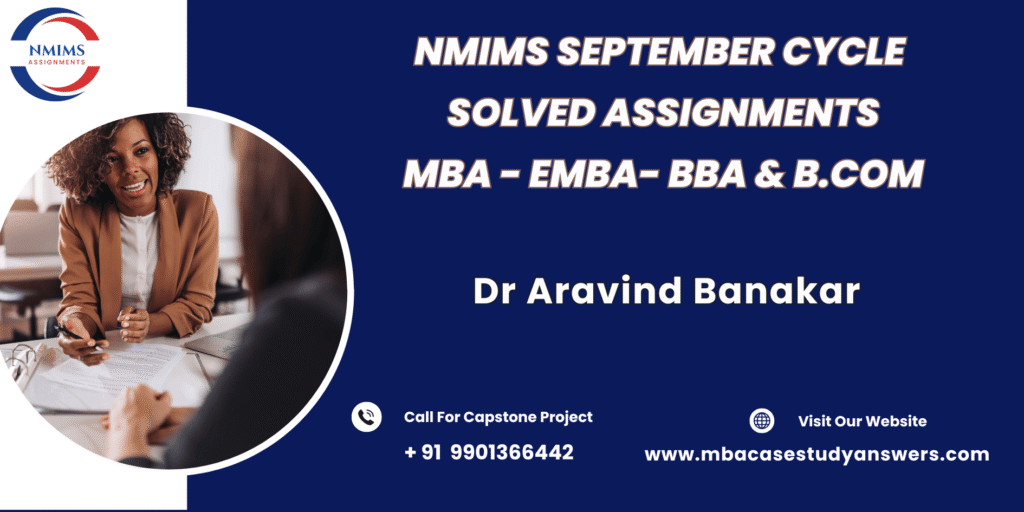 September session MBA NMIMS Cost & Management Accounting Solved Assignment