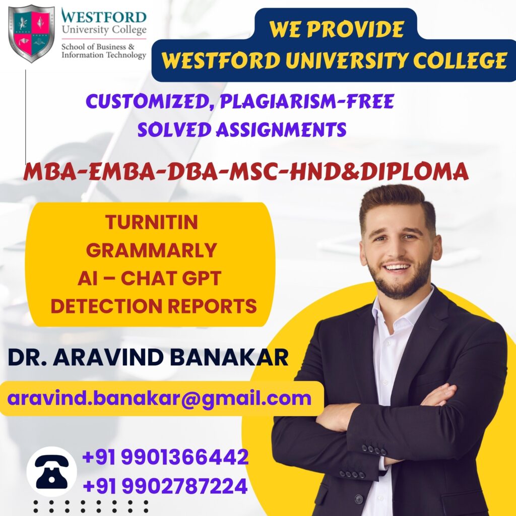 Business Research Methods Assignment for Westford UCAM MBA