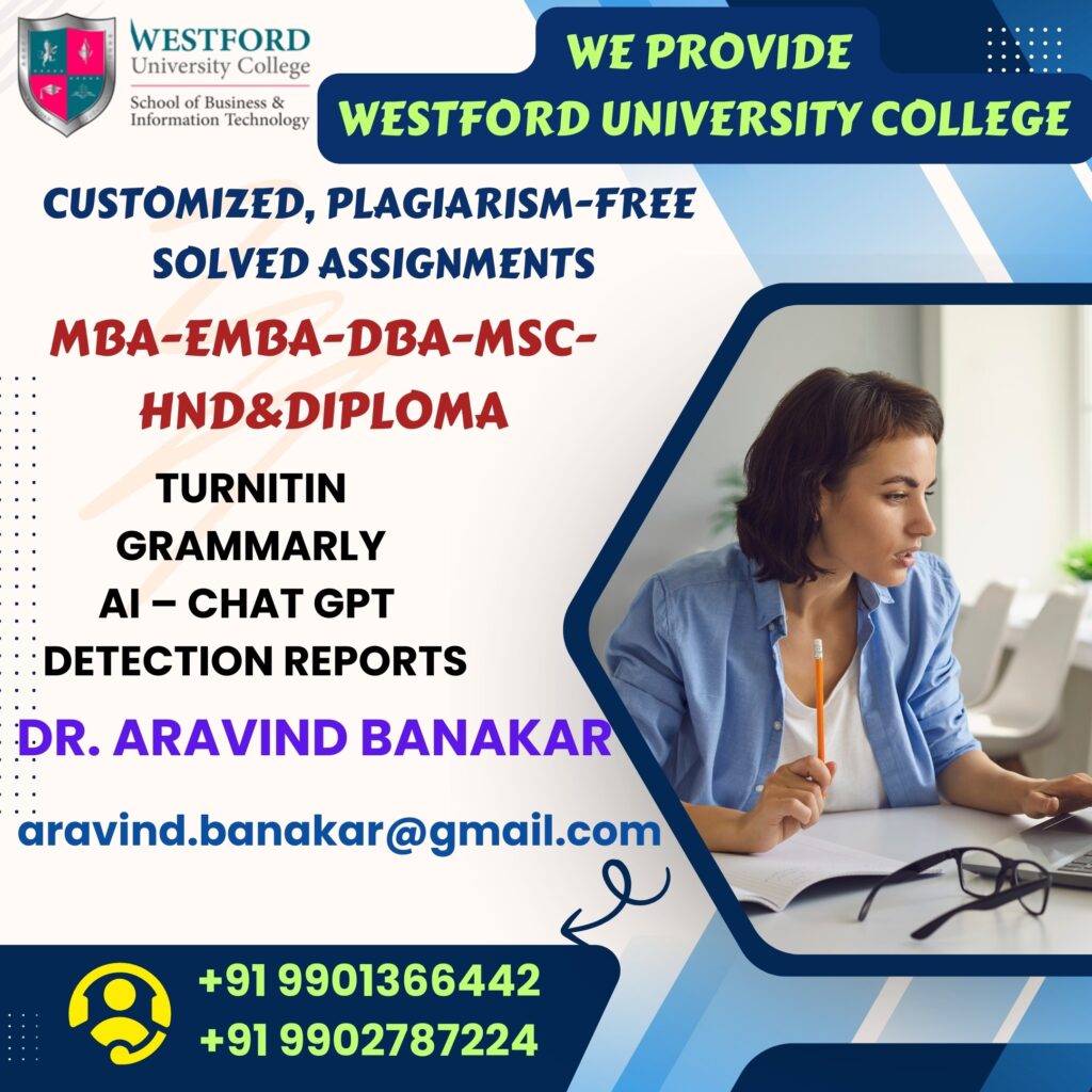 BBA Westford University Solved Assignments – 4000–5000 Words Format