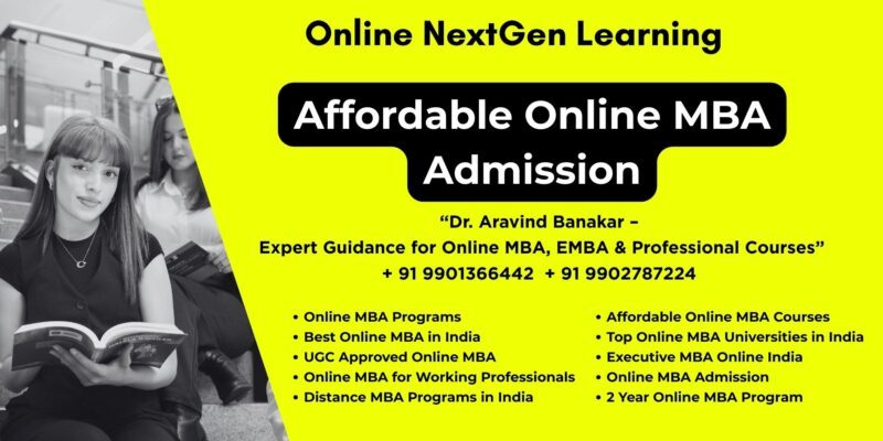 Affordable Online MBA Admission (2) Government certified online courses India – Professional Admission Support by Dr. Aravind Banakar
