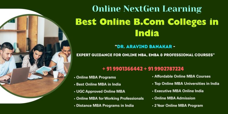 Best Online B.Com Colleges in India UGC Approved Online MBA in Jaipur