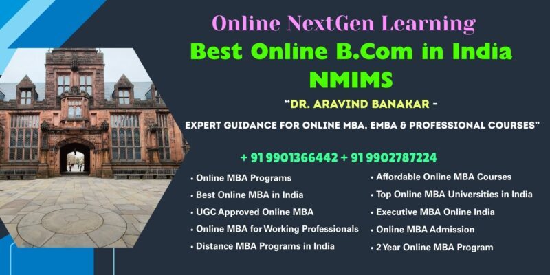 Best Online B.Com in India NMIMS UGC Approved Online MBA in Jamshedpur