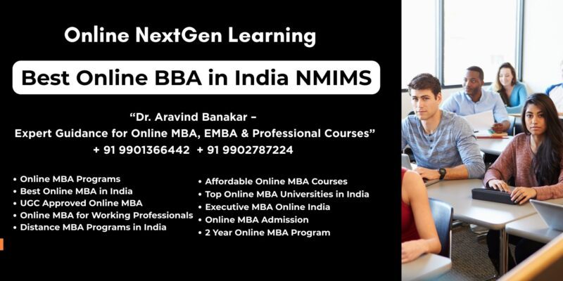 Best Online BBA in India NMIMS Looking for Distance & Online MBA UGC Recognized at Bangalore