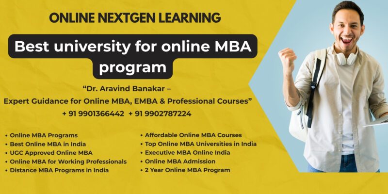 Best university for online MBA program Looking for Distance & Online MBA UGC Recognized at Durgapur