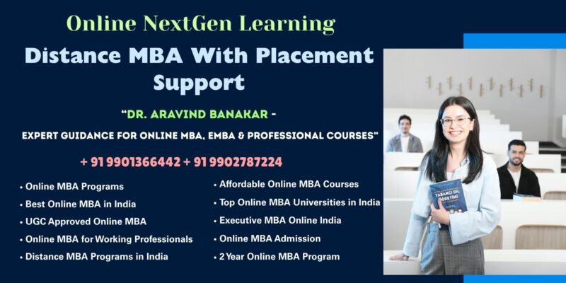 Distance MBA With Placement Support NMIMS Online B.Com Admission – Professional Admission Support by Dr. Aravind Banakar