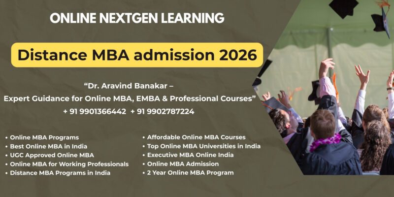 Distance MBA admission 2026 Looking for Distance & Online MBA UGC Recognized at Kolkata