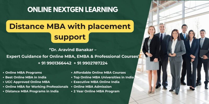 Distance MBA with placement support Online MBA from NMIMS in Jaipur - 9901366442