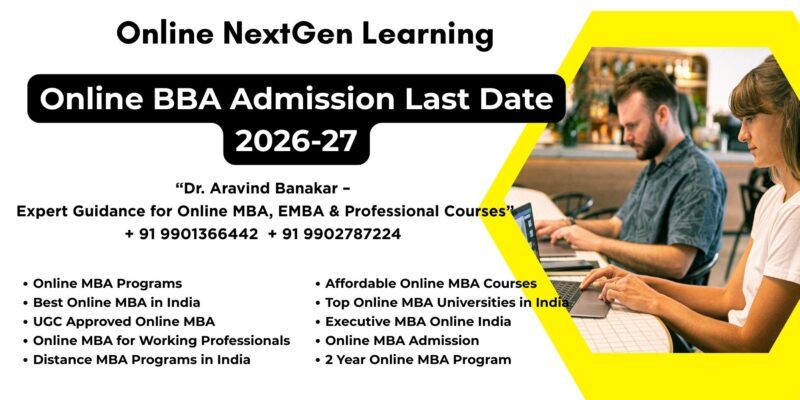Online BBA Admission Last Date 2026-27 Top Online MBA Colleges Chandigarh