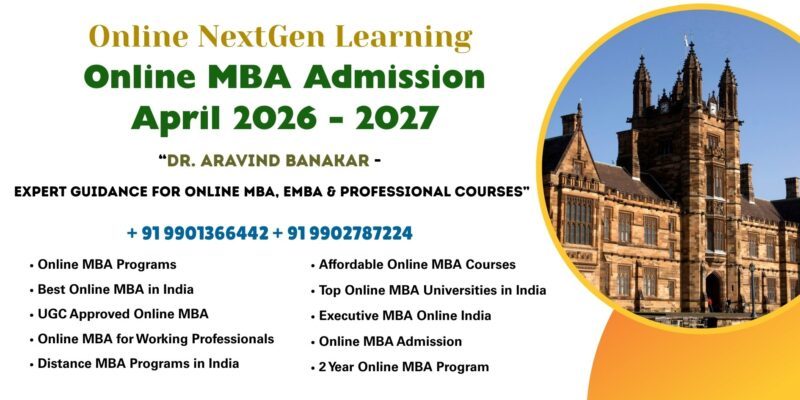 Online MBA Admission April 2026 – 2027 NMIMS Online MBA Admission – Professional Admission Support by Dr. Aravind Banakar
