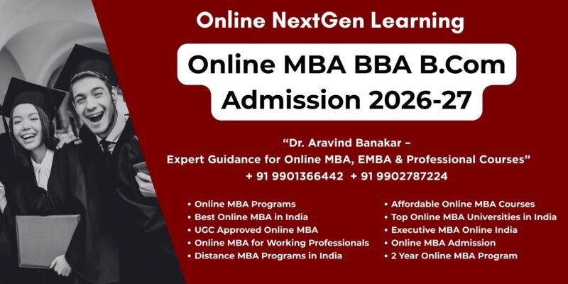 Online MBA BBA B.Com Admission 2026-27 MBA for Working Professionals Solapur - 9901366442
