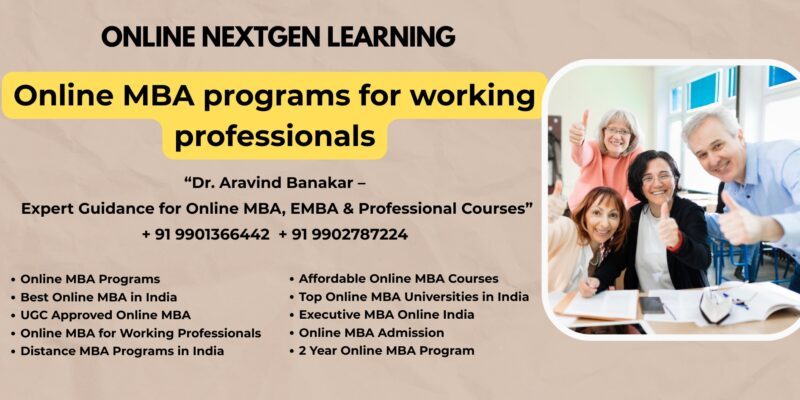 Online MBA programs for working professionals Looking for Online and Distance MBA in Faridabad