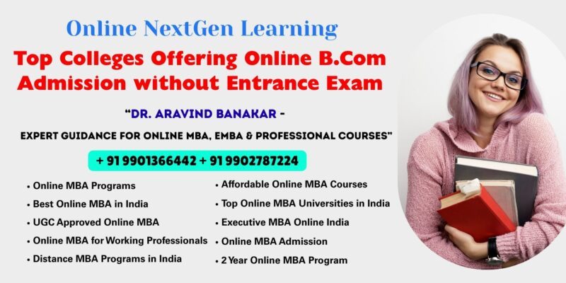 Top Colleges Offering Online B.Com Admission without Entrance Exam University Approved Distance & Online Courses at Kanpur