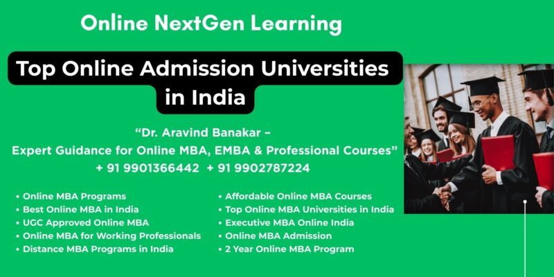 Top Online Admission Universities in India Looking for Online and Distance MBA in Kolhapur