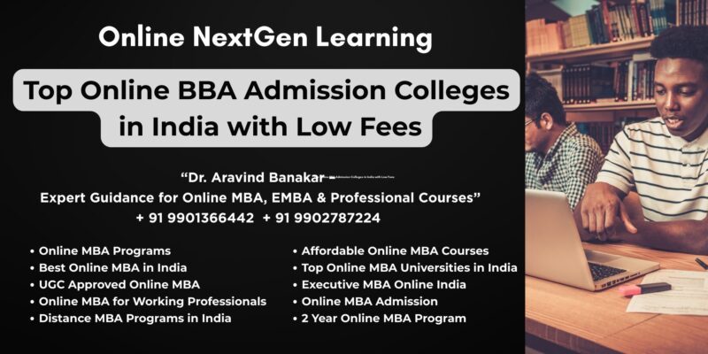 Top Online BBA Admission Colleges in India with Low Fees Looking for Online and Distance MBA in Kolkata