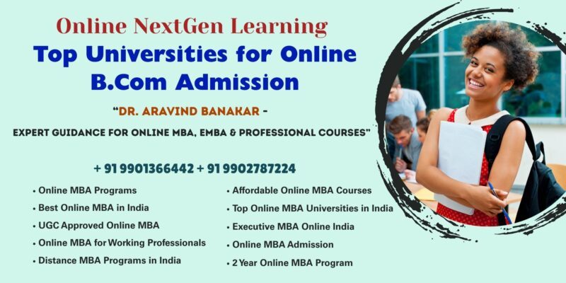 Top Universities for Online B.Com Admission University Approved Distance & Online Courses at Solapur