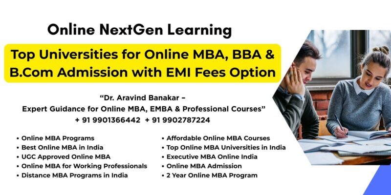 Top Universities for Online MBA, BBA & B.Com Admission with EMI Fees Option Looking for Online and Distance MBA in Panaji