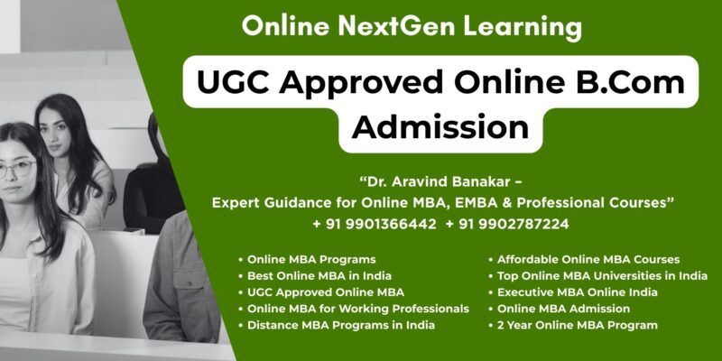 UGC Approved Online B.Com Admission Online MBA Courses and Colleges in Jamshedpur - 9901366442