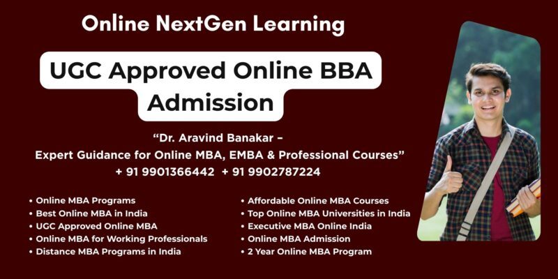 UGC Approved Online BBA Admission UGC Approved Online MBA in Bhopal