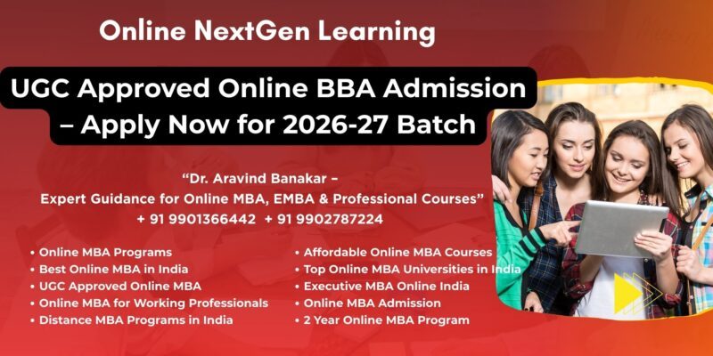 UGC Approved Online BBA Admission – Apply Now for 2026-27 Batch UGC Approved Online MBA in Bengaluru (Bangalore)