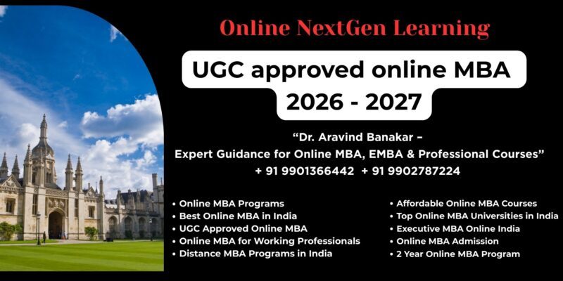 UGC approved online MBA 2026 – 2027 Online MBA Courses and Colleges in Kolhapur - 9901366442