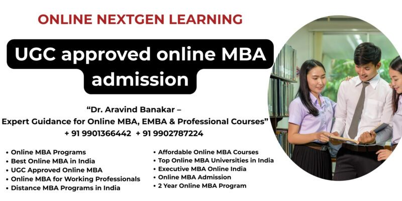 UGC approved online MBA admission UGC Approved Online MBA in Chandigarh