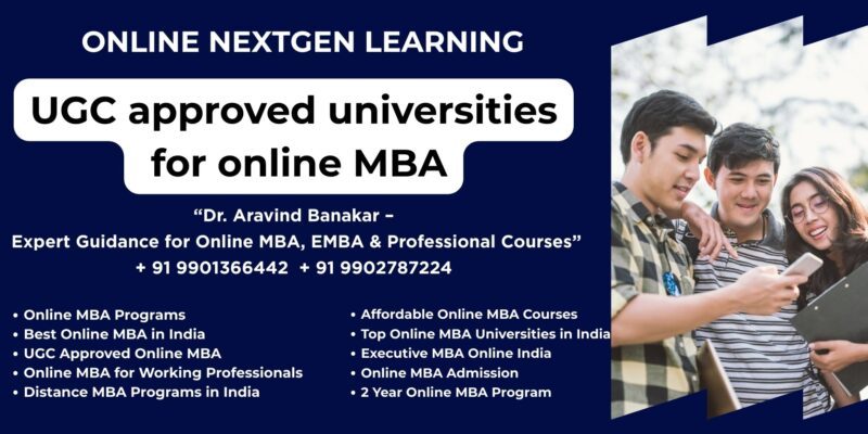 UGC approved universities for online MBA Online MBA Courses and Colleges in Madurai - 9901366442